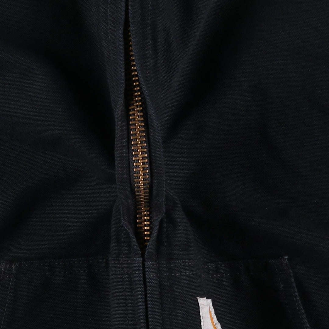 Carhartt Active Jacket, HELMETS TO HARDHATS, Padded Duck Full-Zip Hoodie, Made in USA, Men's XXL cotton black type Vintage Second Hand