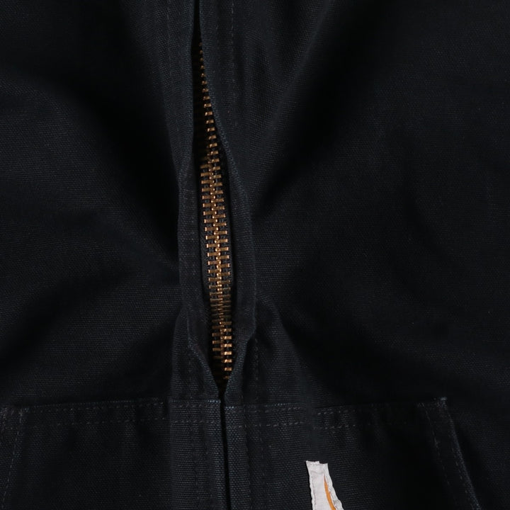Carhartt Active Jacket, HELMETS TO HARDHATS, Padded Duck Full-Zip Hoodie, Made in USA, Men's XXL cotton black type Vintage Second Hand