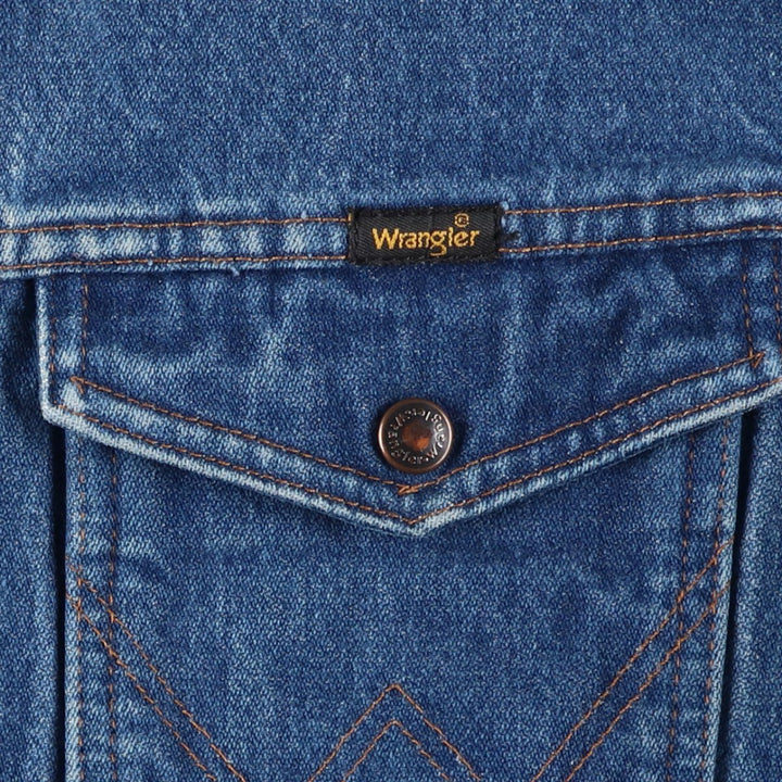 Wrangler Denim Jacket, G-Jean, Men's M Size, Vintage unclear blue type Vintage Second Hand