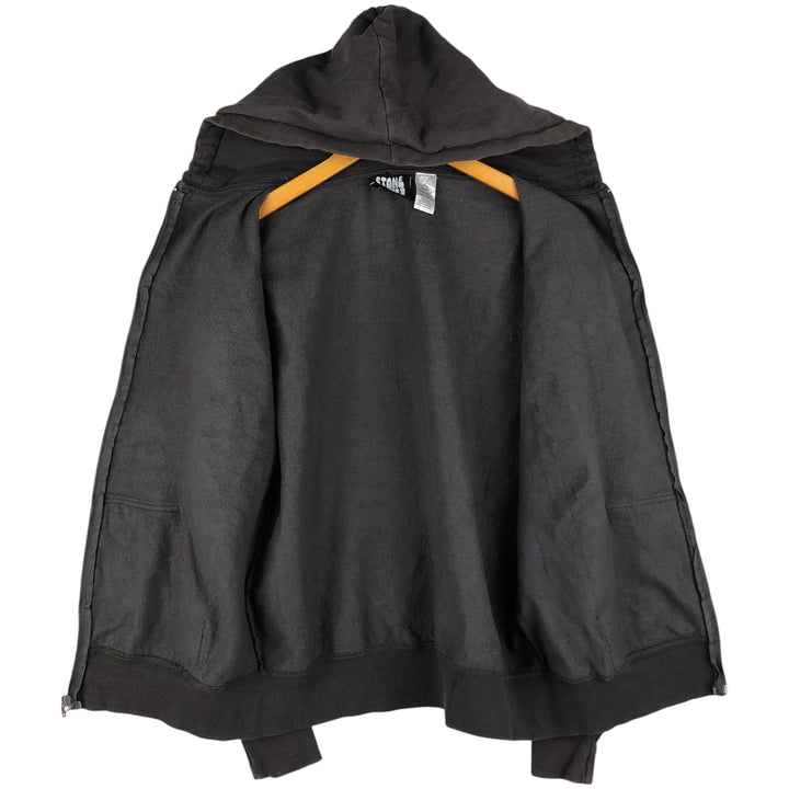 2000'S STONE FREE JIMI HENDRIX Band Full-Zip Hoodie, Men's Size L cotton black type Vintage Second Hand