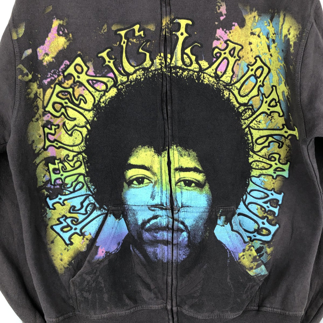 2000'S STONE FREE JIMI HENDRIX Band Full-Zip Hoodie, Men's Size L cotton black type Vintage Second Hand