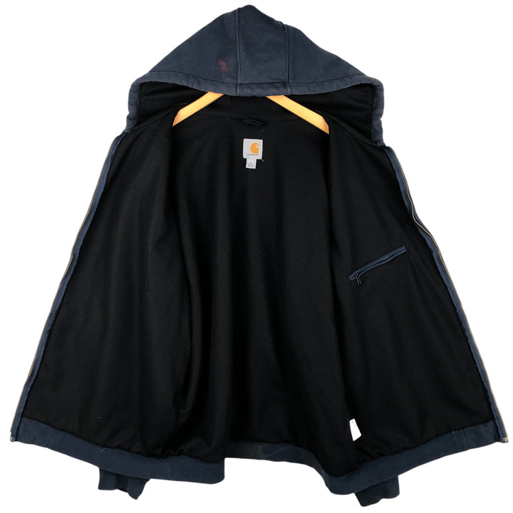 Carhartt Sweat Full Zip Hoodie Men's XL cotton navy blue type Vintage Second Hand
