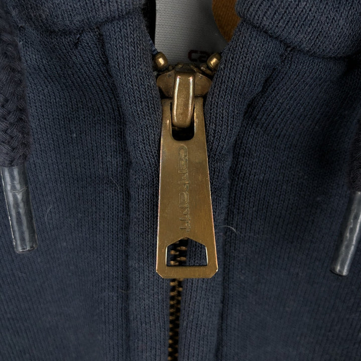 Carhartt Sweat Full Zip Hoodie Men's XL cotton navy blue type Vintage Second Hand