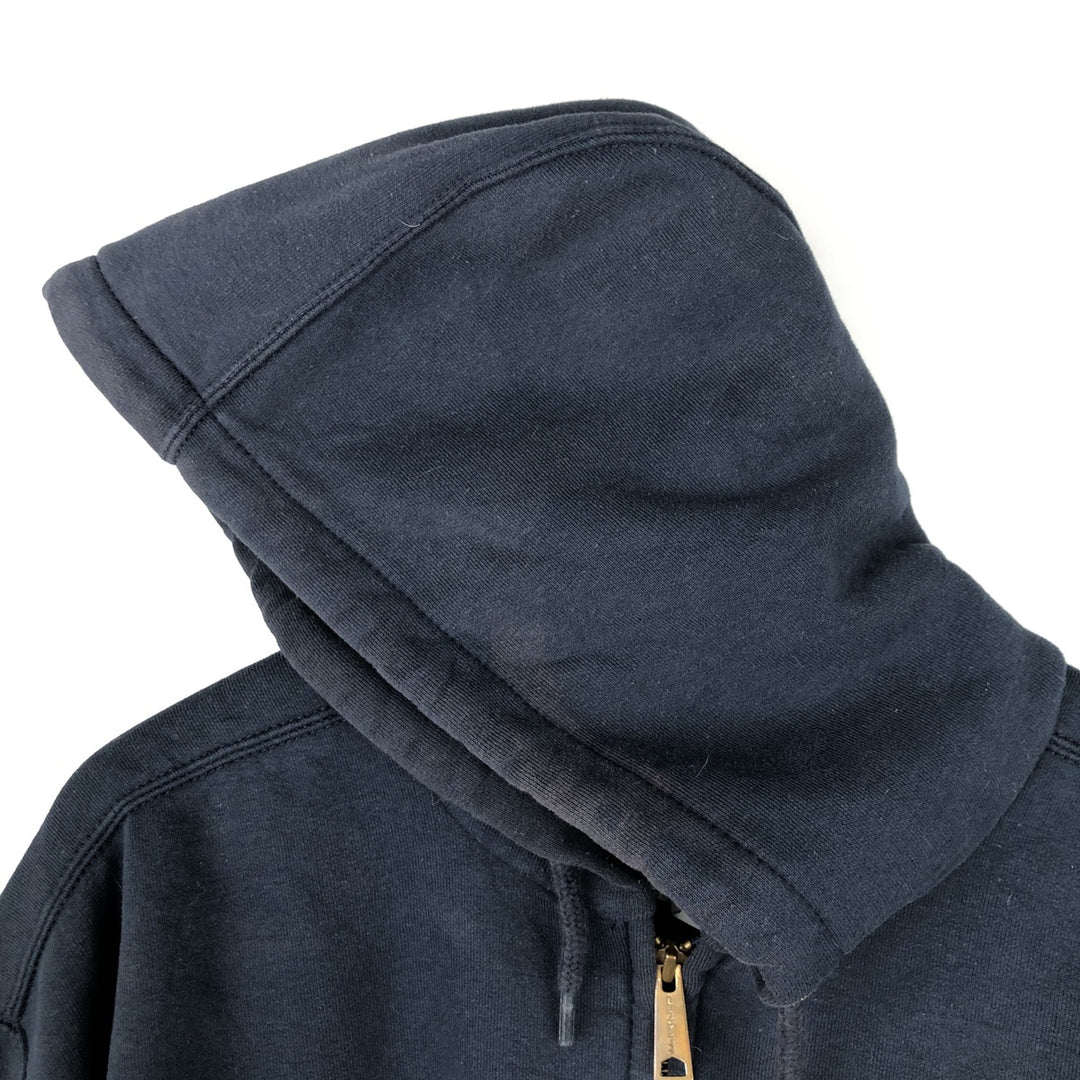 Carhartt Sweat Full Zip Hoodie Men's XL cotton navy blue type Vintage Second Hand