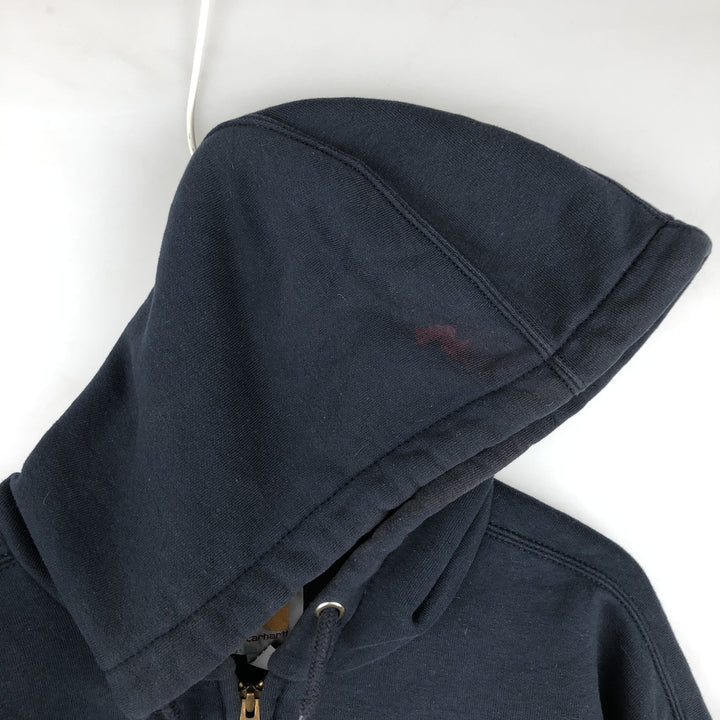 Carhartt Sweat Full Zip Hoodie Men's XL cotton navy blue type Vintage Second Hand