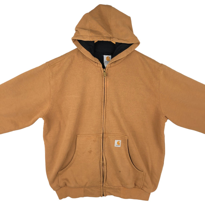 Carhartt Sweat Full Zip Hoodie Men's XL unclear brown type Vintage Second Hand