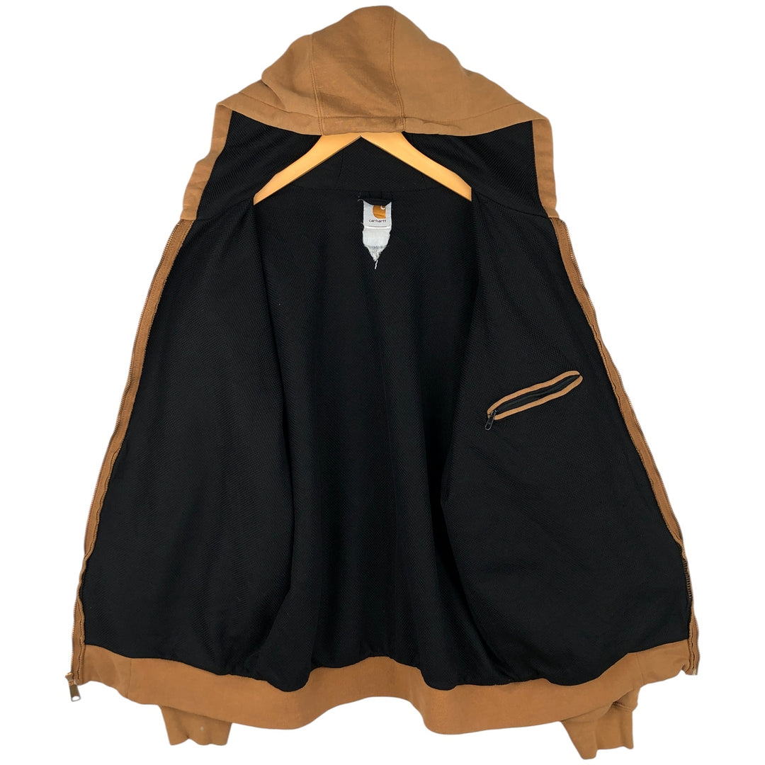 Carhartt Sweat Full Zip Hoodie Men's XL unclear brown type Vintage Second Hand