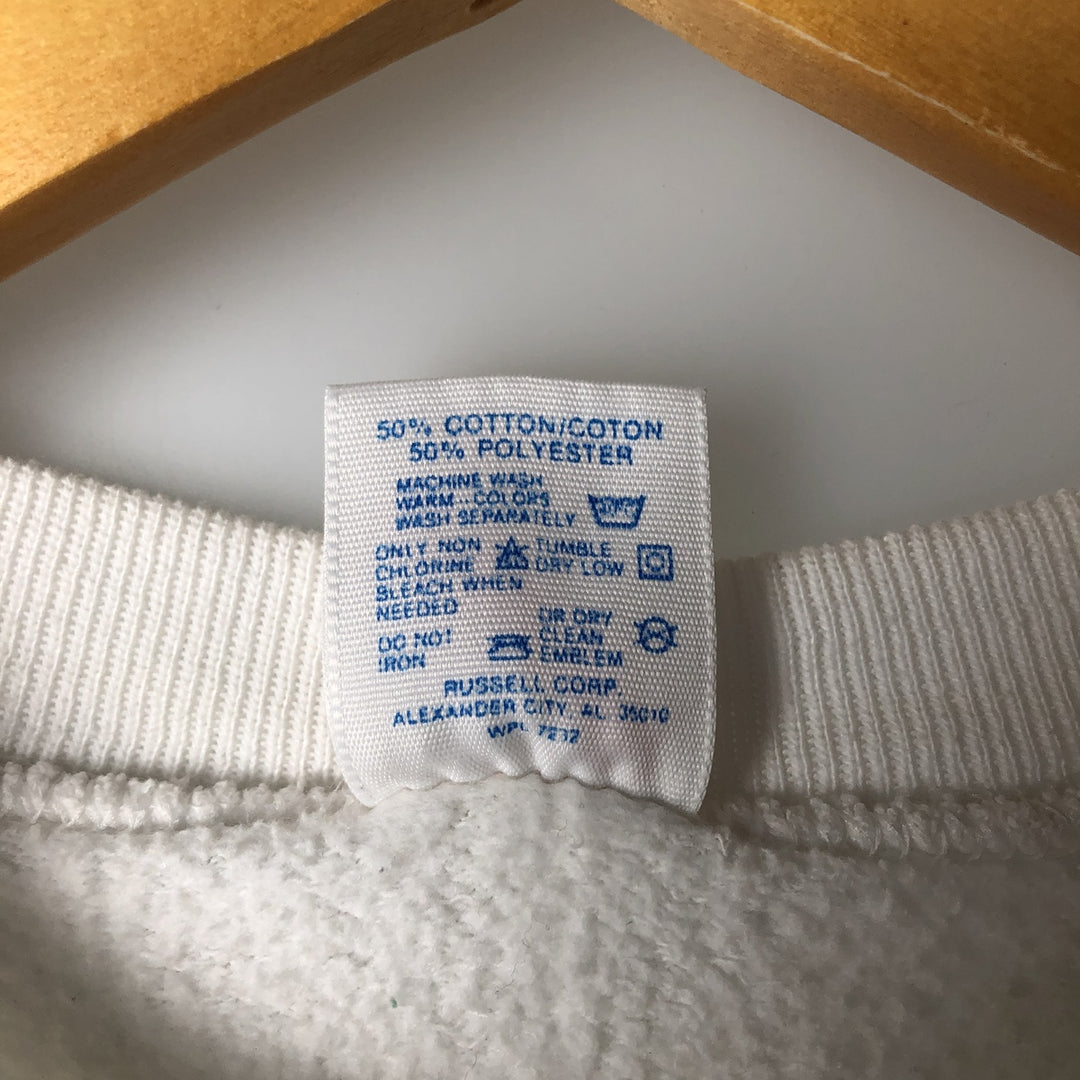 Vintage 80s-90'S Jerseys 93.5 WTPA Advertising Sweatshirt, Made in USA, Men's XL cotton white type Vintage Second Hand