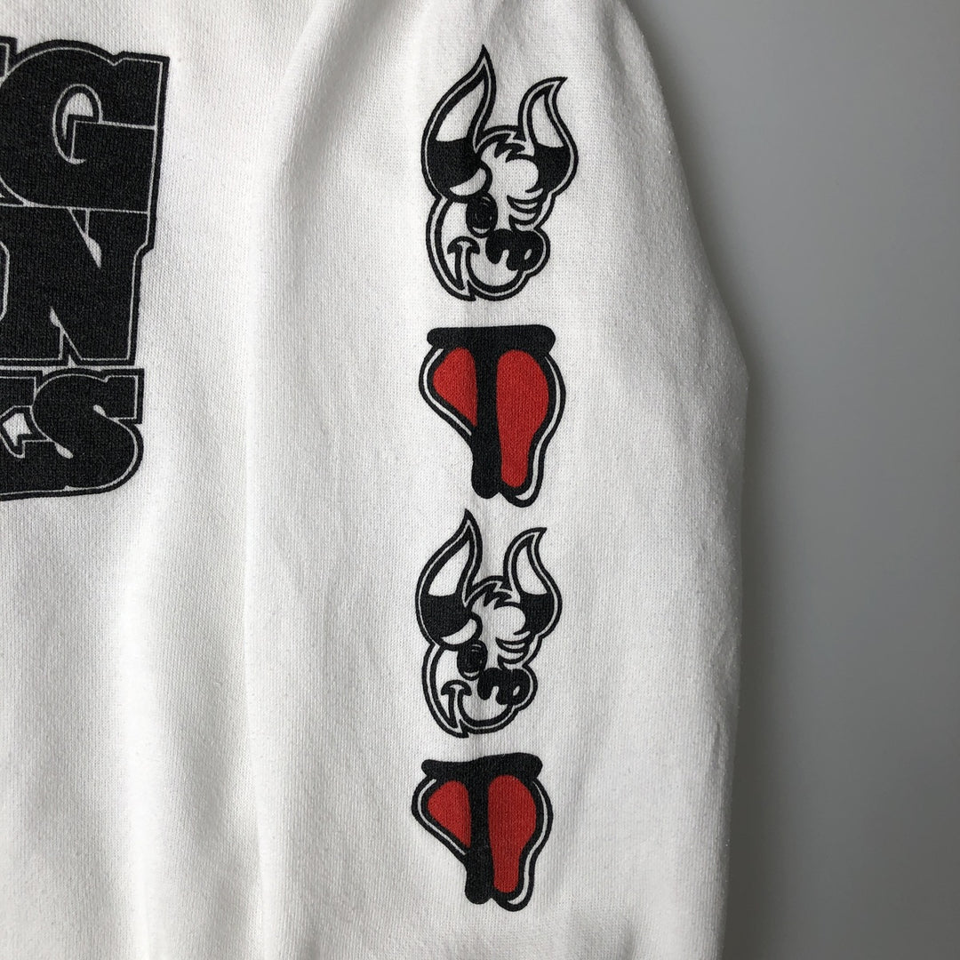 Vintage 90'S printed sweatshirt, made in the USA, men's size XL cotton white type Vintage Second Hand