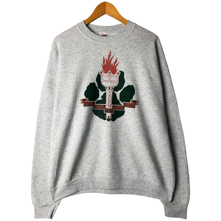 90'S Fruit of the Loom Best Print Sweatshirt, Made in USA, Men's XL, Vintage cotton pale white type Vintage Second Hand