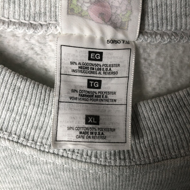 90'S Fruit of the Loom Best Print Sweatshirt, Made in USA, Men's XL, Vintage cotton pale white type Vintage Second Hand