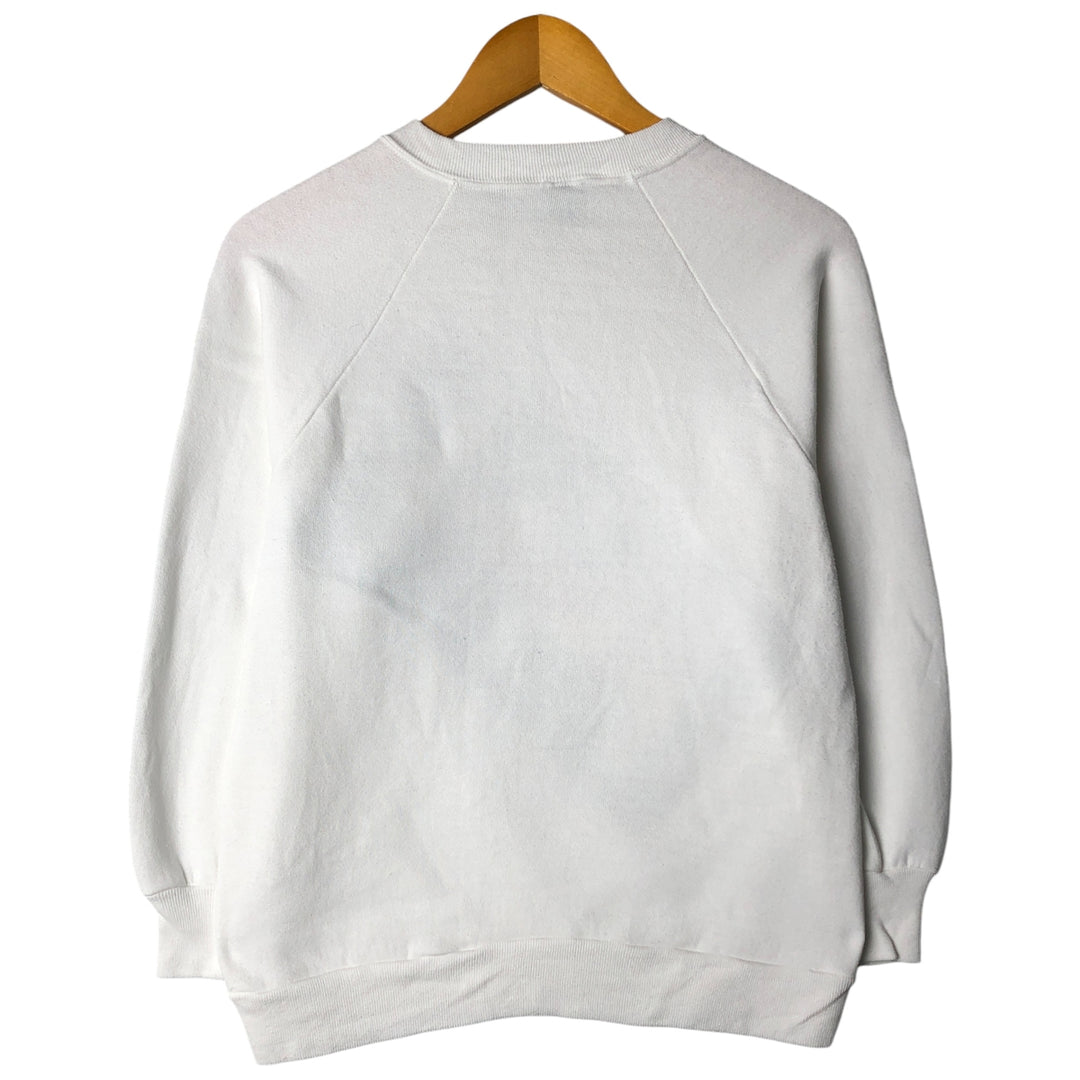 Vintage 1980'S Russell JERZEES printed sweatshirt, made in the USA, size M, men's cotton white type Vintage Second Hand