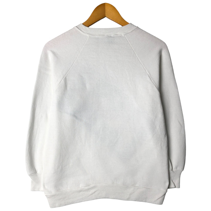 Vintage 1980'S Russell JERZEES printed sweatshirt, made in the USA, size M, men's cotton white type Vintage Second Hand