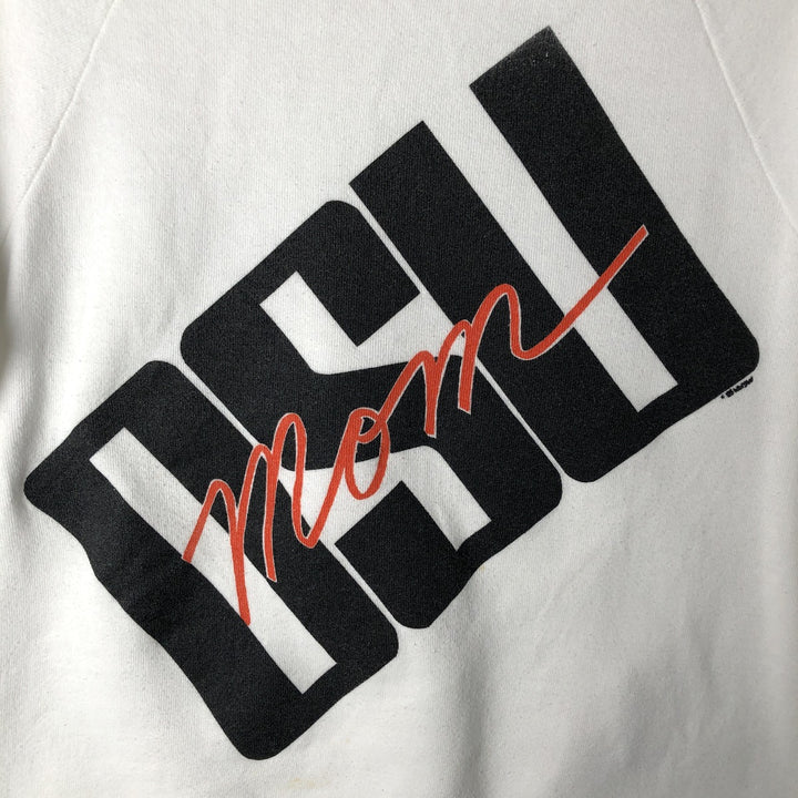 Vintage 1980'S Russell JERZEES printed sweatshirt, made in the USA, size M, men's cotton white type Vintage Second Hand