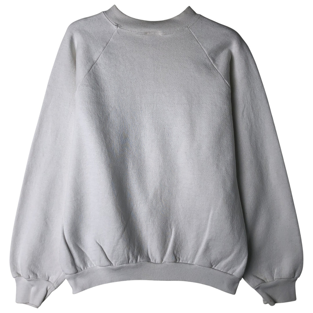 Vintage 90'S Fruit of the Loom print sweatshirt, made in Canada, size L, men's cotton white type Vintage Second Hand