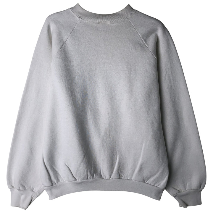Vintage 90'S Fruit of the Loom print sweatshirt, made in Canada, size L, men's cotton white type Vintage Second Hand