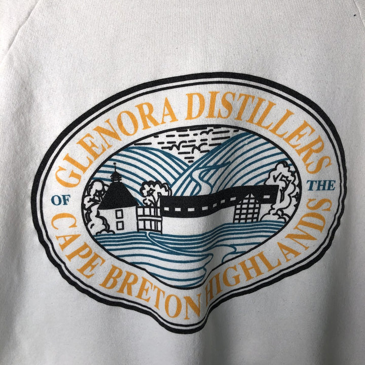 Vintage 90'S Fruit of the Loom print sweatshirt, made in Canada, size L, men's cotton white type Vintage Second Hand