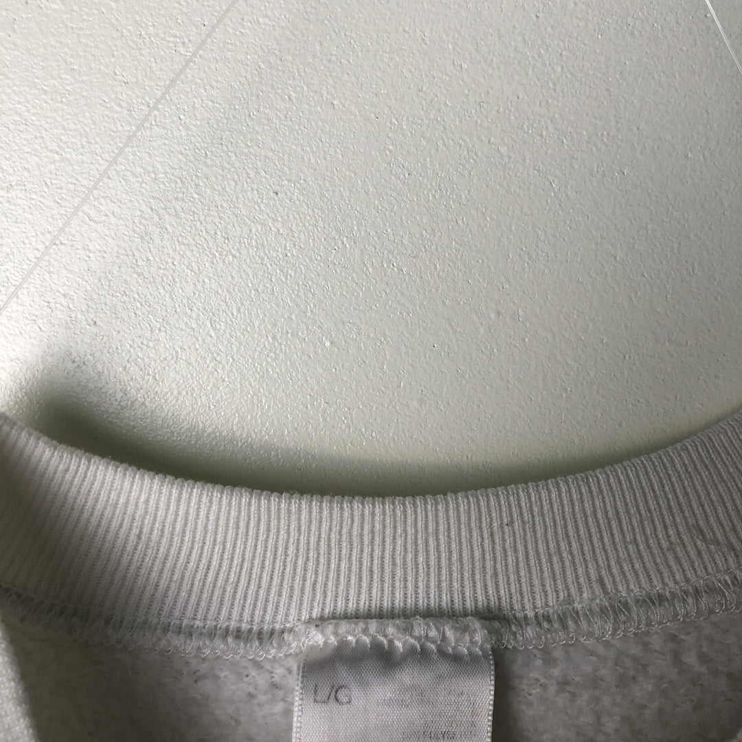 Vintage 90'S Fruit of the Loom print sweatshirt, made in Canada, size L, men's cotton white type Vintage Second Hand