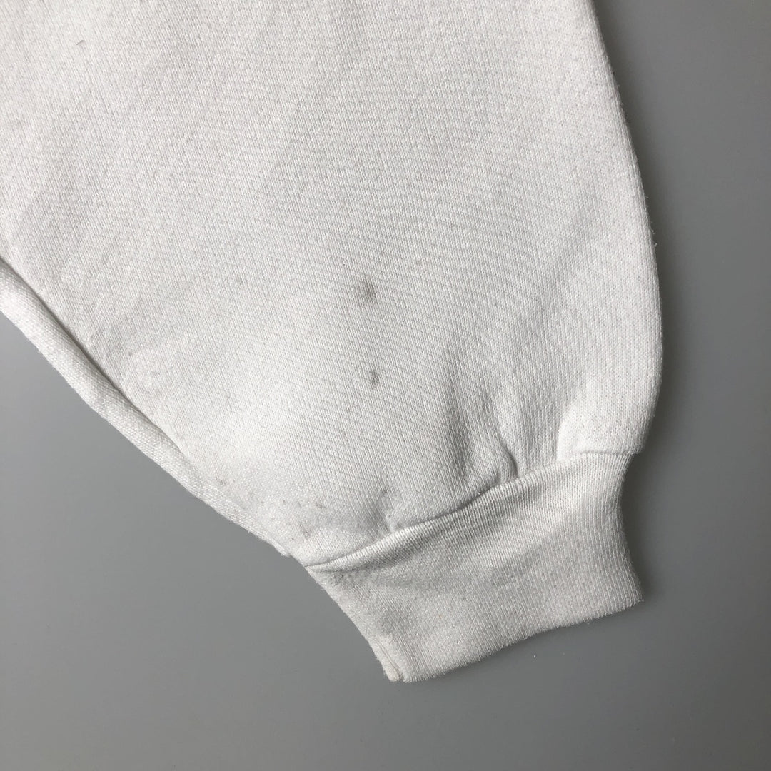 Vintage 90'S Tultex printed sweatshirt, USA made, men's size L. cotton white type Vintage Second Hand
