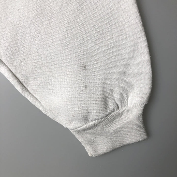 Vintage 90'S Tultex printed sweatshirt, USA made, men's size L. cotton white type Vintage Second Hand