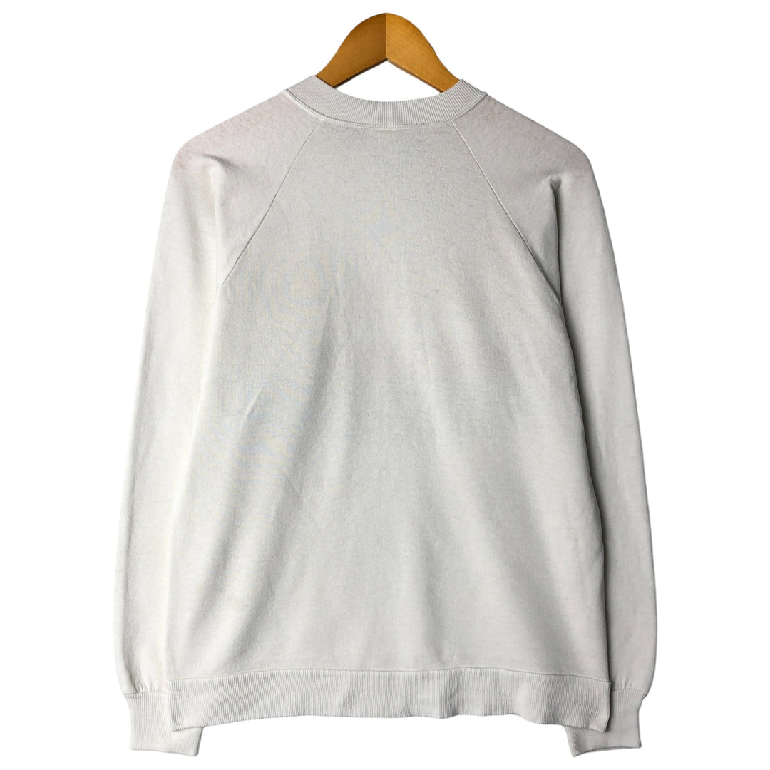 Vintage 1980'S NATIONAL SCREENPRINT printed sweatshirt, made in the USA, size M, men's cotton white type Vintage Second Hand