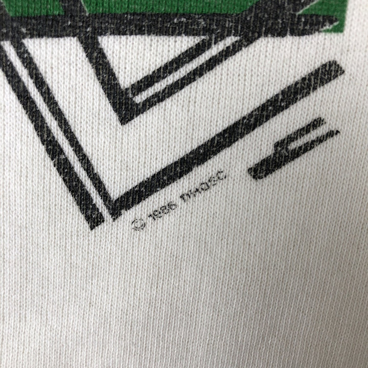 Vintage 1980'S NATIONAL SCREENPRINT printed sweatshirt, made in the USA, size M, men's cotton white type Vintage Second Hand