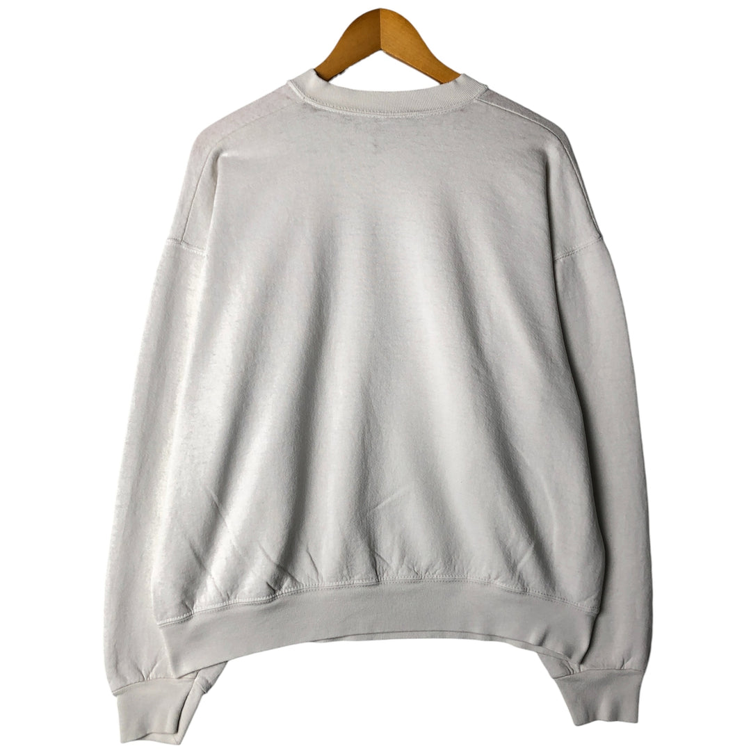 Vintage 90'S Fruit of the Loom Heavyweight College Sweatshirt, Made in USA, Men's Size XL cotton white type Vintage Second Hand