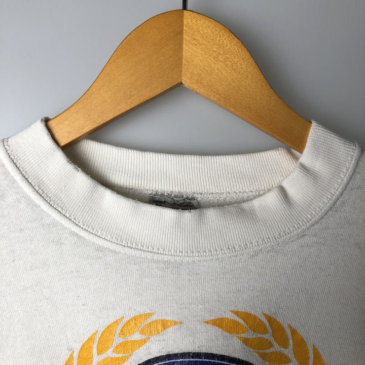 Vintage 90'S Fruit of the Loom Heavyweight College Sweatshirt, Made in USA, Men's Size XL cotton white type Vintage Second Hand