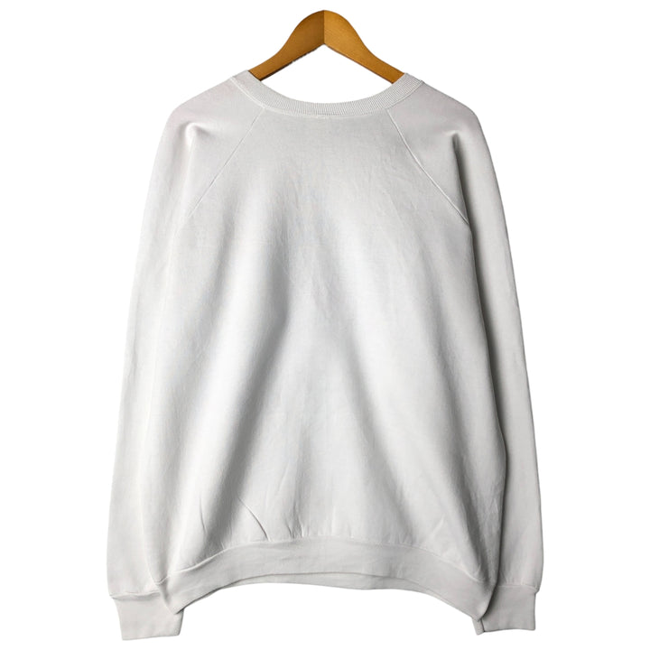90'S Fruit of the Loom printed sweatshirt, made in the USA, men's XL size, vintage cotton white type Vintage Second Hand