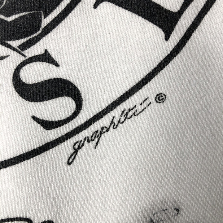 90'S Fruit of the Loom printed sweatshirt, made in the USA, men's XL size, vintage cotton white type Vintage Second Hand
