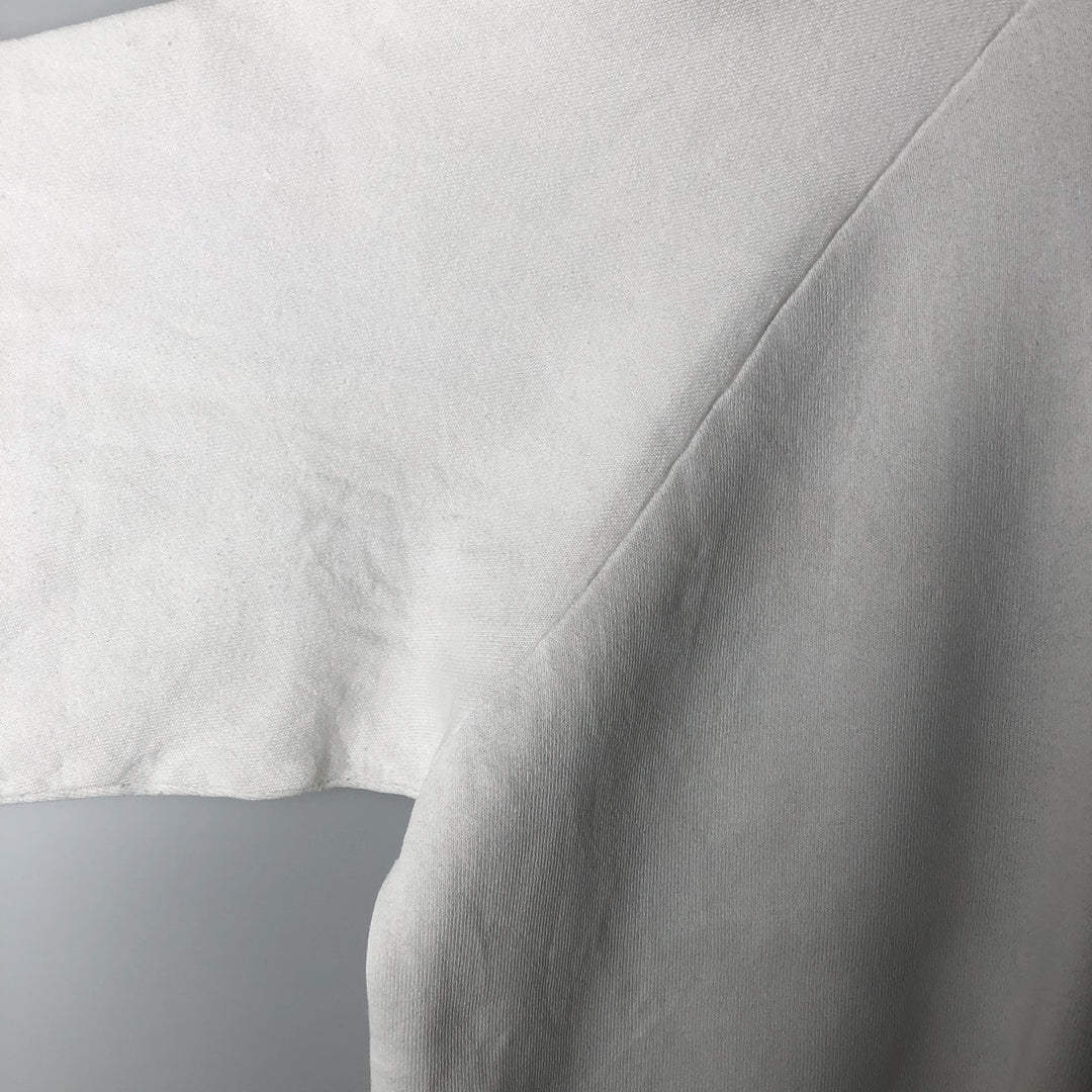 90'S Fruit of the Loom printed sweatshirt, made in the USA, men's XL size, vintage cotton white type Vintage Second Hand