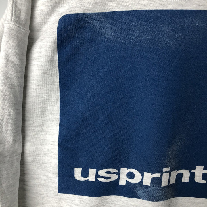 Vintage 90'S Jerzees Cotton Sweatshirt, printed sweatshirt, made in the USA, size L, men's cotton pale white type Vintage Second Hand
