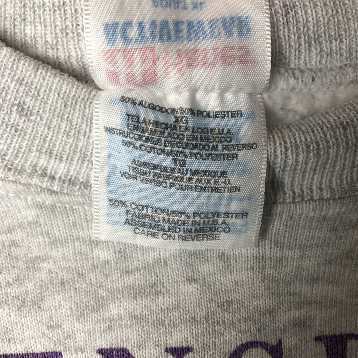 90'S Hanes ACTIVEWEAR Printed Sweatshirt Trainer Made in USA Men's XL Vintage cotton pale white type Vintage Second Hand