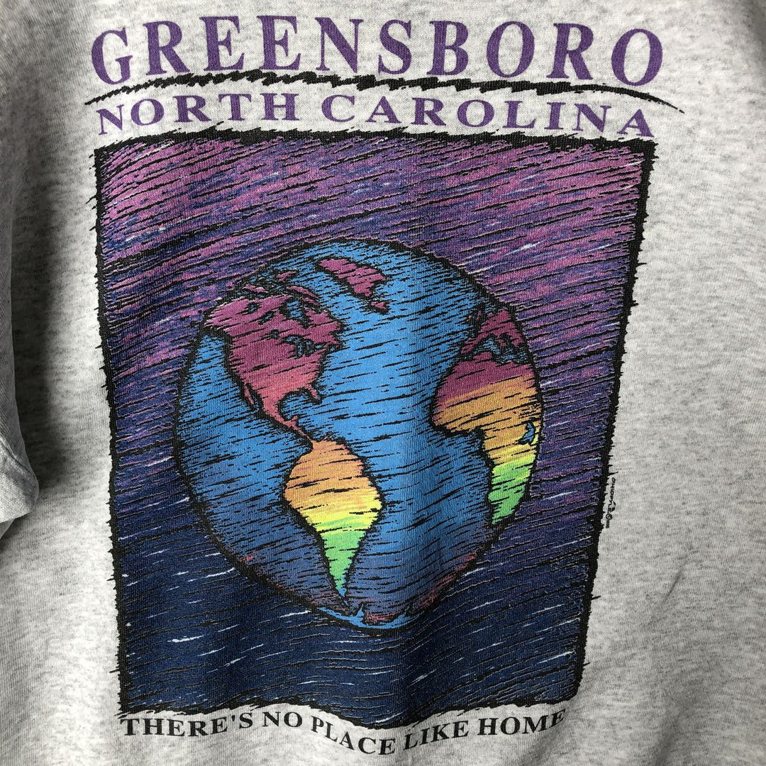 90'S Hanes ACTIVEWEAR Printed Sweatshirt Trainer Made in USA Men's XL Vintage cotton pale white type Vintage Second Hand