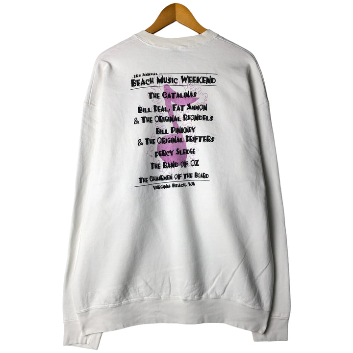 Fruit of the Loom Heavy Cotton Band Sweatshirt, Made in USA, Men's XXL cotton white type Vintage Second Hand