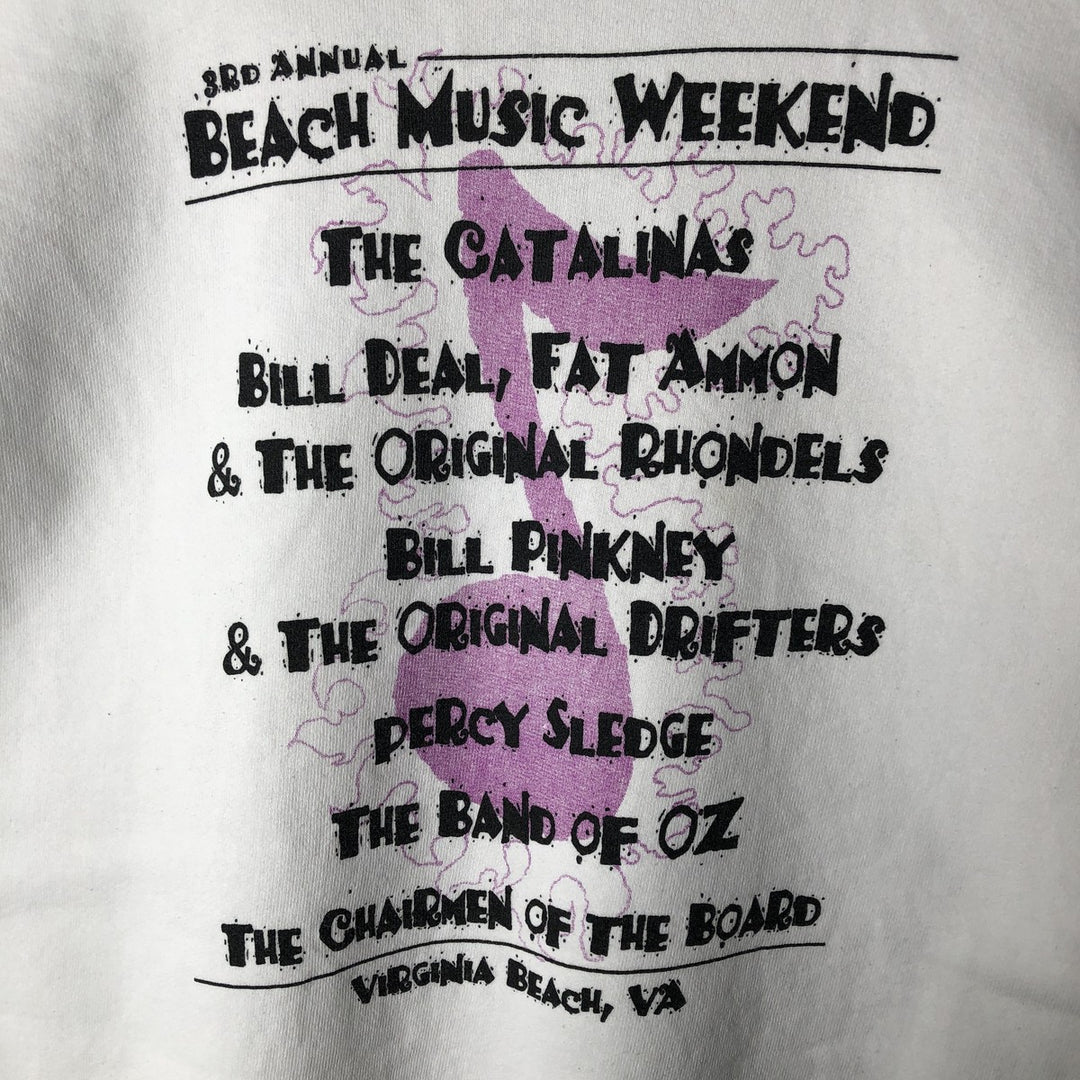 Fruit of the Loom Heavy Cotton Band Sweatshirt, Made in USA, Men's XXL cotton white type Vintage Second Hand
