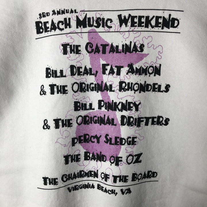 Fruit of the Loom Heavy Cotton Band Sweatshirt, Made in USA, Men's XXL cotton white type Vintage Second Hand