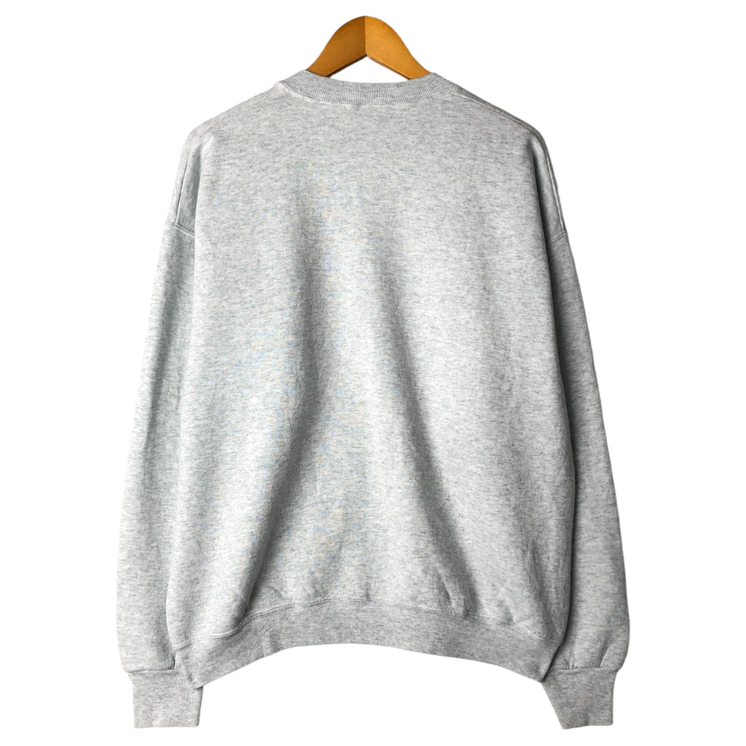 90'S Fruit of the Loom printed sweatshirt, sweatshirt, men's XL size, vintage cotton pale white type Vintage Second Hand