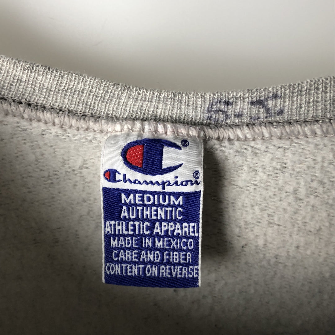 Vintage 90'S Champion Authentic Athletic Apparel college sweatshirt, size M, men's cotton gray type Vintage Second Hand