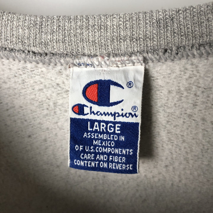 90'S Champion College Sweatshirt, Men's L Size Vintage cotton gray type Vintage Second Hand