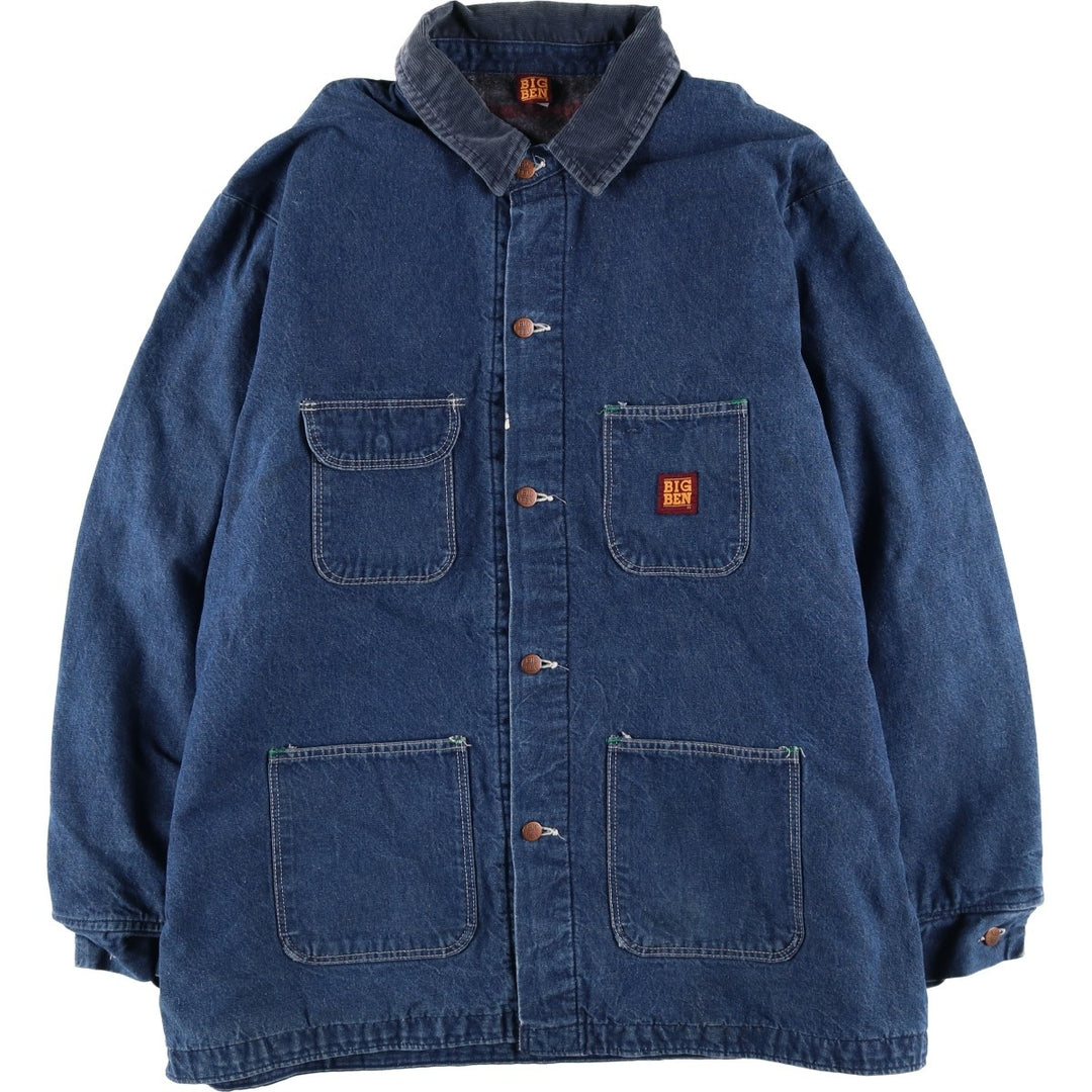 Vintage 1980'S Big Ben bat-dyed denim coverall, made in the USA, size XL. cotton blue type Vintage Second Hand