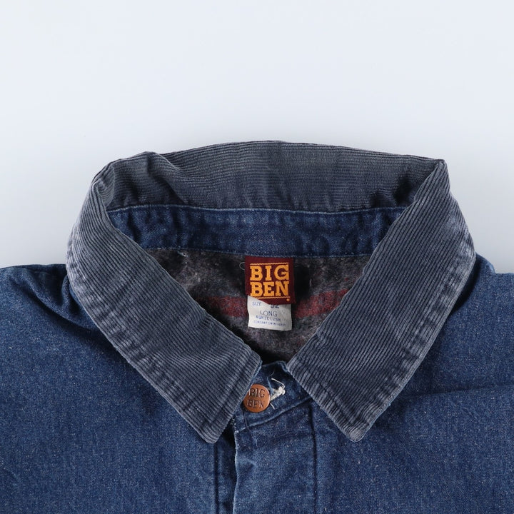 Vintage 1980'S Big Ben bat-dyed denim coverall, made in the USA, size XL. cotton blue type Vintage Second Hand
