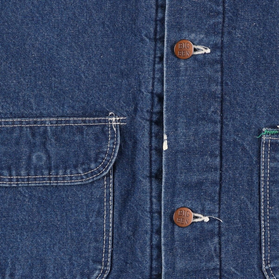 Vintage 1980'S Big Ben bat-dyed denim coverall, made in the USA, size XL. cotton blue type Vintage Second Hand
