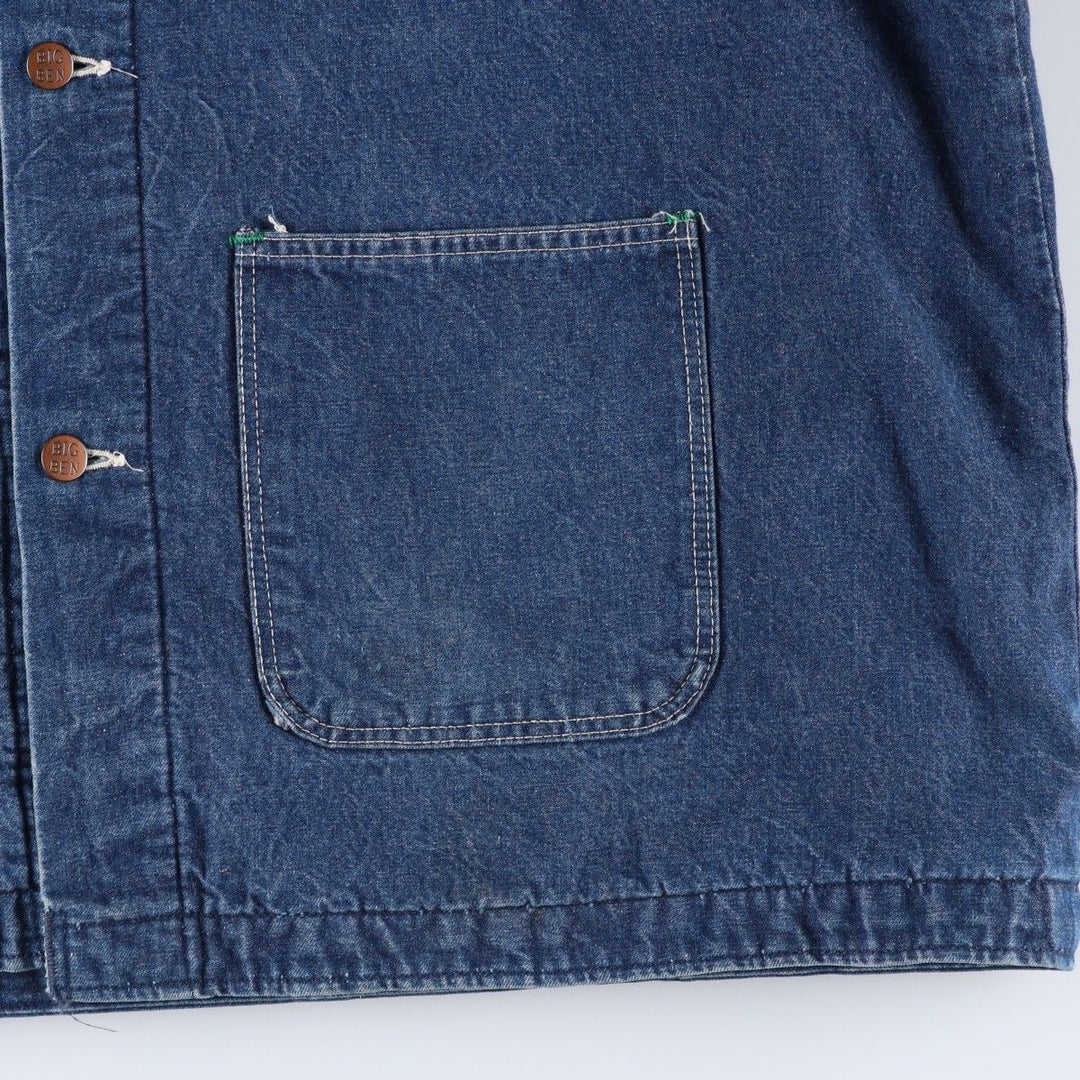 Vintage 1980'S Big Ben bat-dyed denim coverall, made in the USA, size XL. cotton blue type Vintage Second Hand