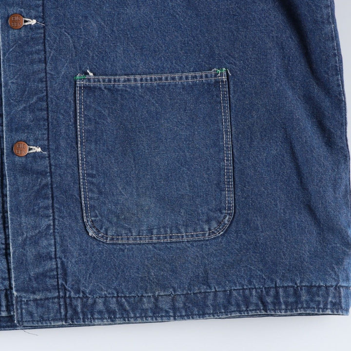 Vintage 1980'S Big Ben bat-dyed denim coverall, made in the USA, size XL. cotton blue type Vintage Second Hand