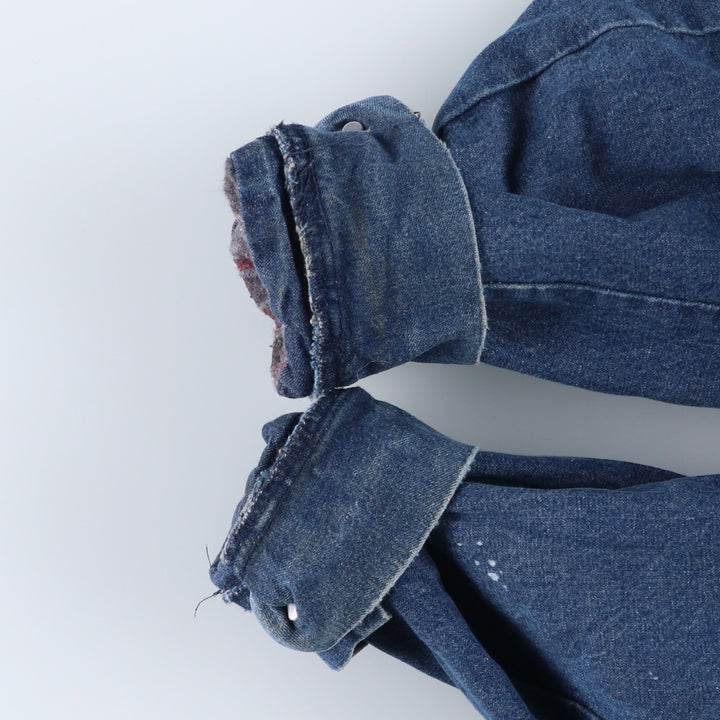 Vintage 1980'S Big Ben bat-dyed denim coverall, made in the USA, size XL. cotton blue type Vintage Second Hand