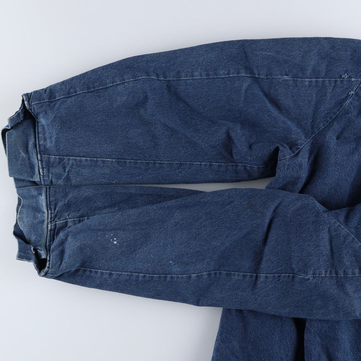 Vintage 1980'S Big Ben bat-dyed denim coverall, made in the USA, size XL. cotton blue type Vintage Second Hand