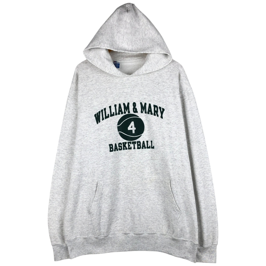 90'S Champion Authentic Athletic Apparel Triple Print College Pullover Hoodie, Made in USA cotton gray type Vintage Second Hand