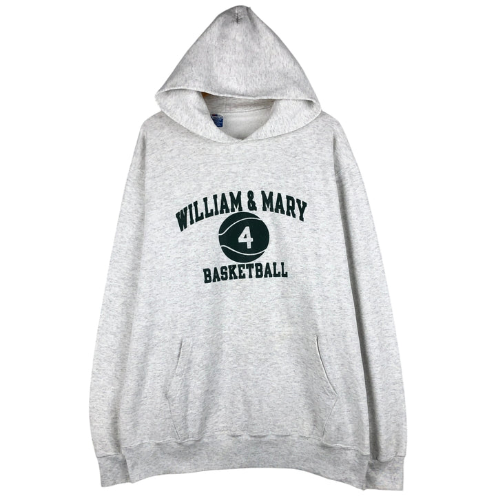 90'S Champion Authentic Athletic Apparel Triple Print College Pullover Hoodie, Made in USA cotton gray type Vintage Second Hand