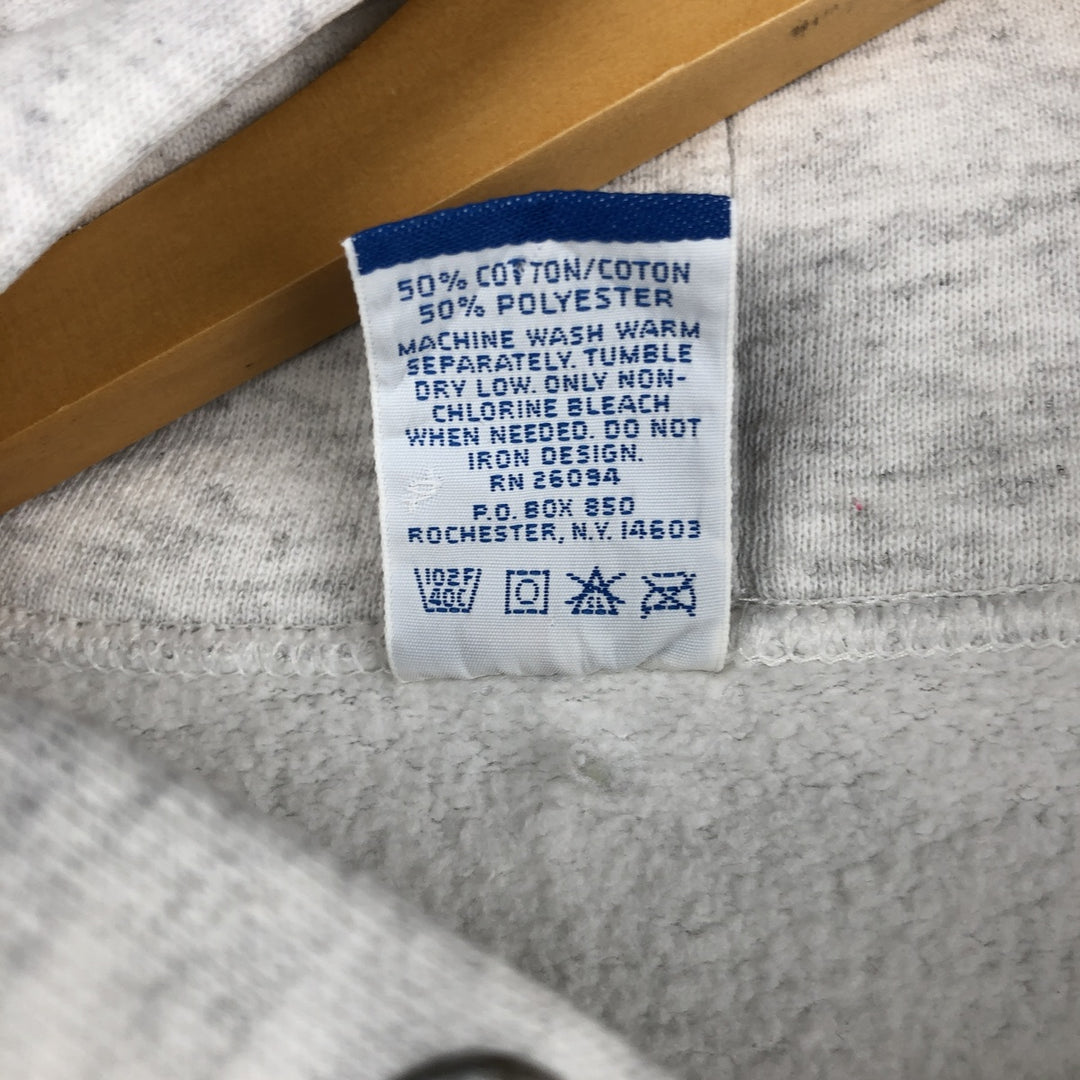 90'S Champion Authentic Athletic Apparel Triple Print College Pullover Hoodie, Made in USA cotton gray type Vintage Second Hand